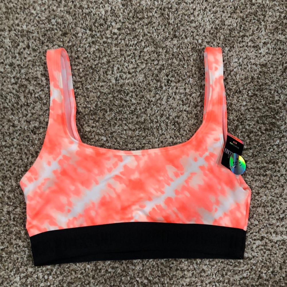 Pink Light Support Bathing Suit Top/Sports Bra
